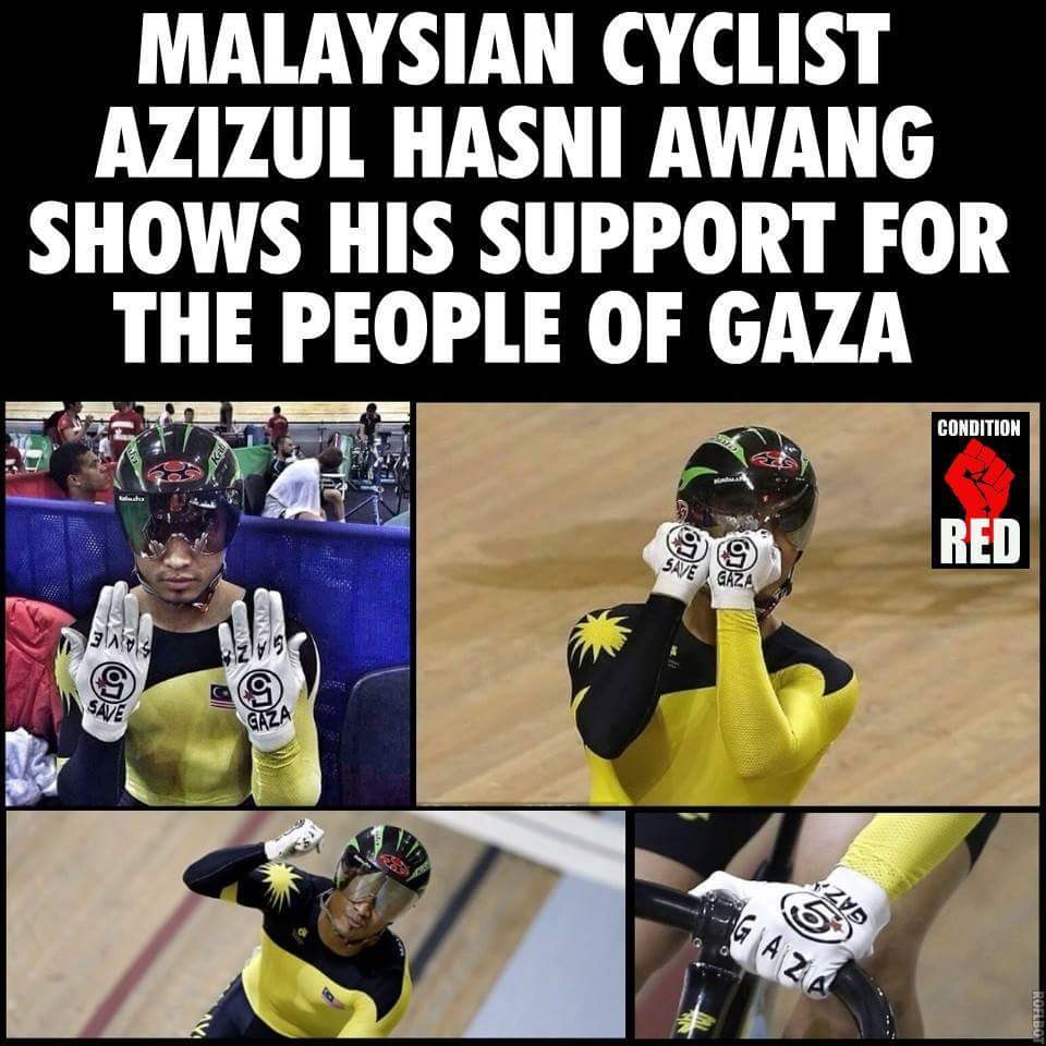 Malasian Cyclist for Palestine